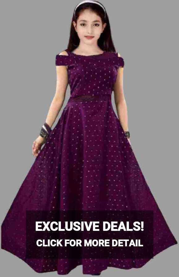 BAHERI Girls Maxi/Full Length Festive/Wedding Dress Price in India ...