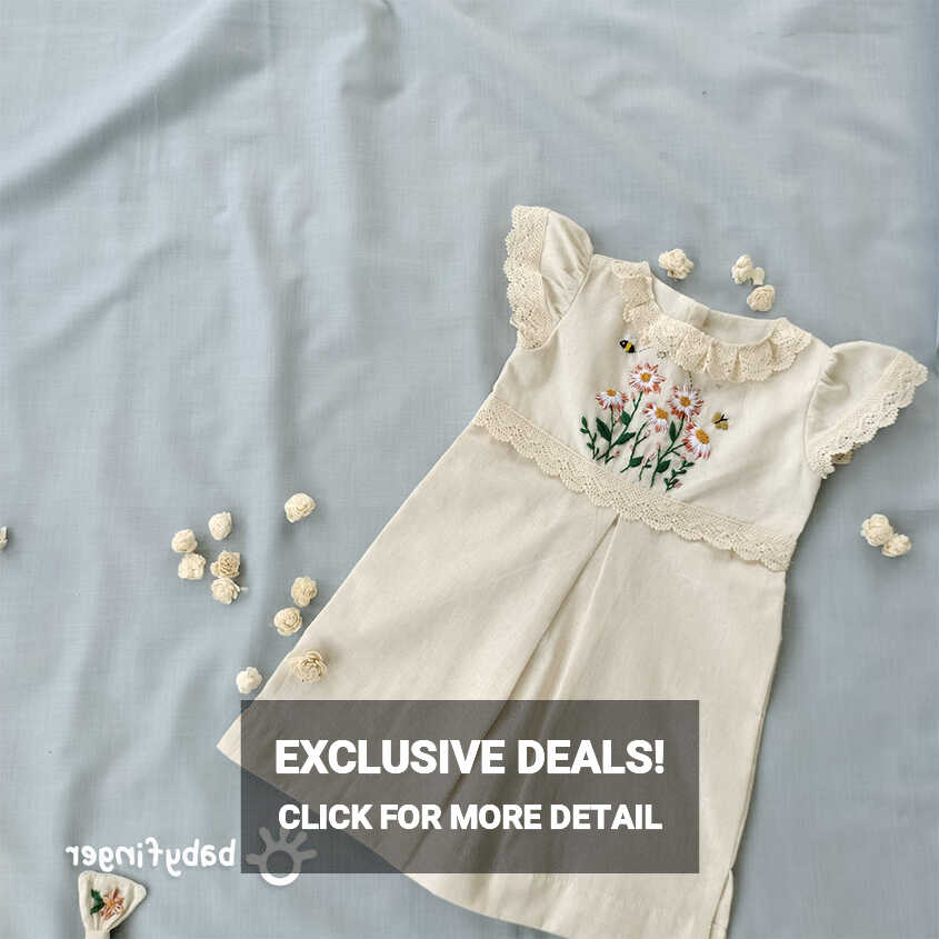 BEIGE COTTON BABY GIRL DRESS – Babyfinger