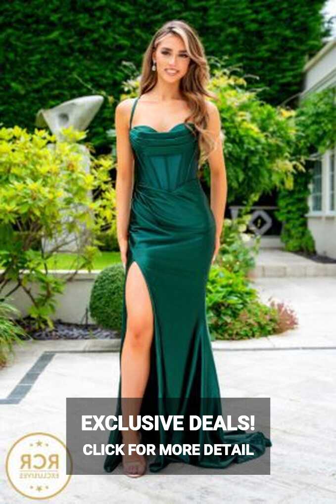 BROOKE | Emerald Slinky Prom Dress | Red Carpet Ready