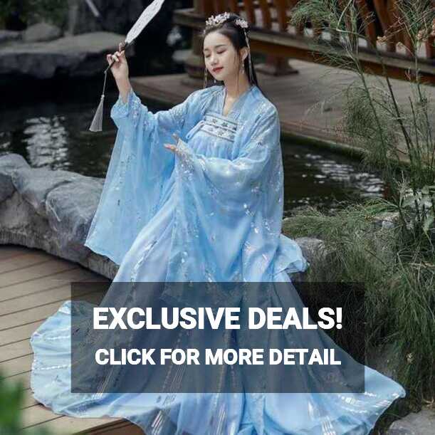 BUZIKA Summer Chinese Hanfu Princess Dress Women Fairy Folk with ...