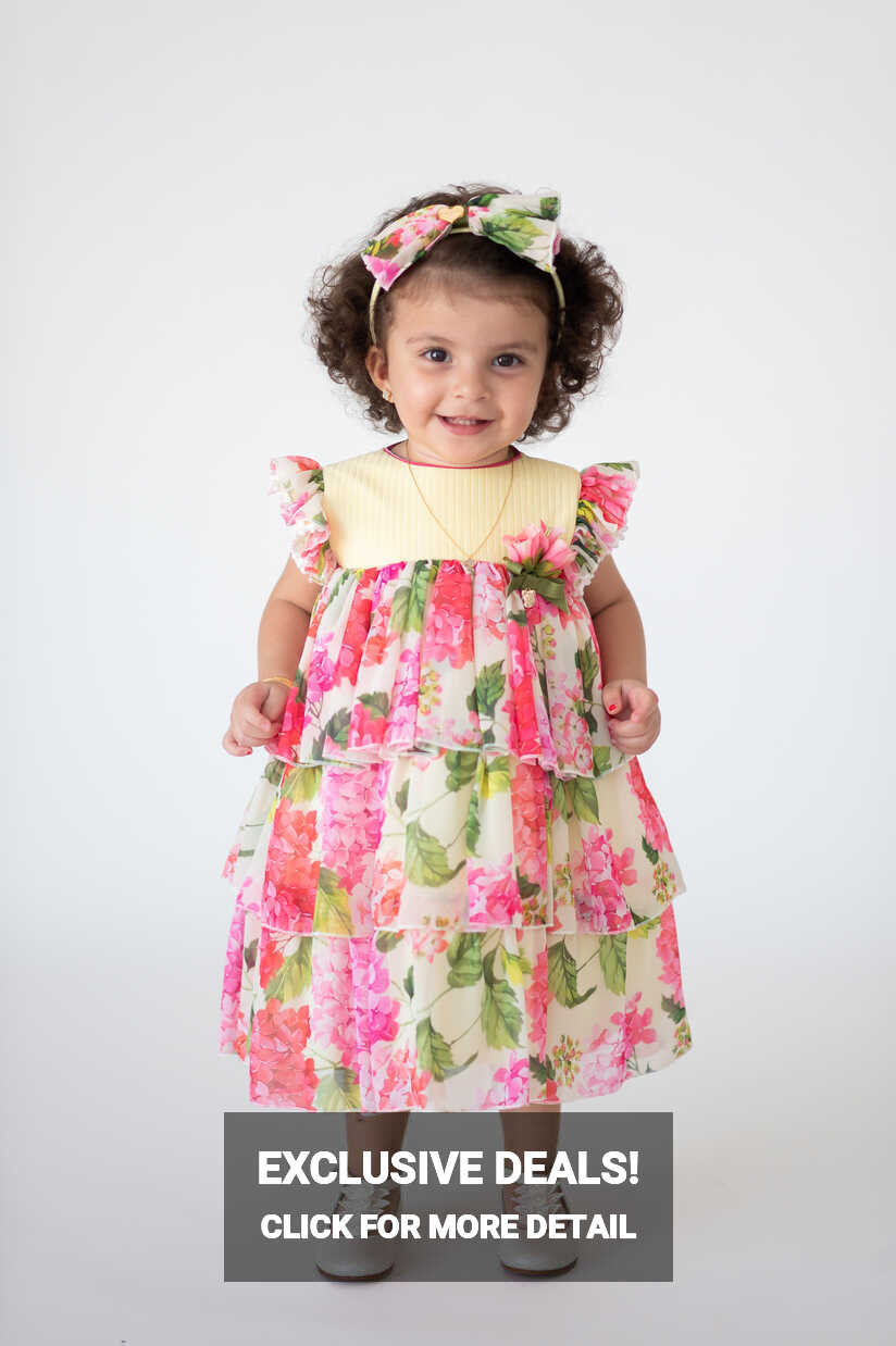 Baby | Yellow Floral Chiffon Baby Dress | Speranza