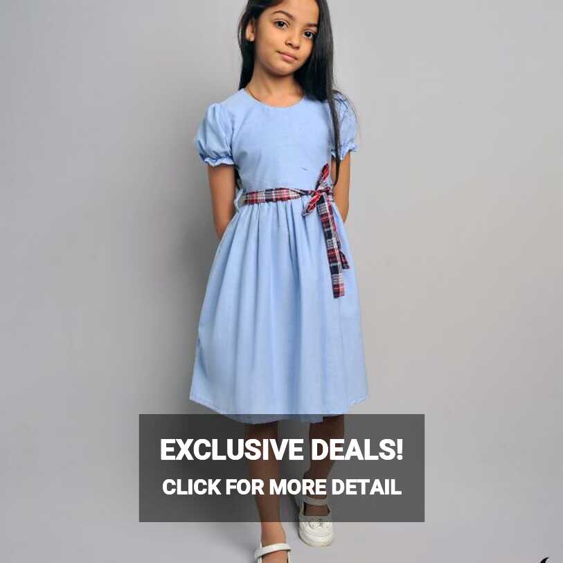 Baby Blue Kids Frock – Lora Online