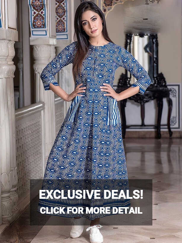 Baby Blue Maslin Silk Casual Printed Gown