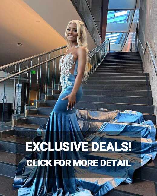 Baby Blue Mermaid Lace African Prom Dress Evening Dress Y4253 ...