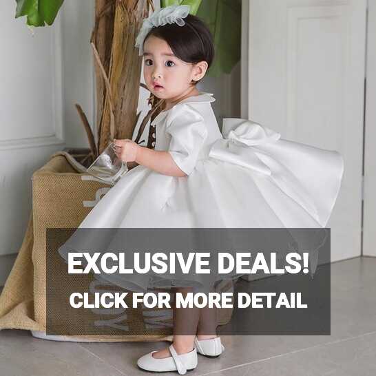 Baby Girl Dresses Big Bow 1 Years Infant Girl Birthday Dress Kids ...