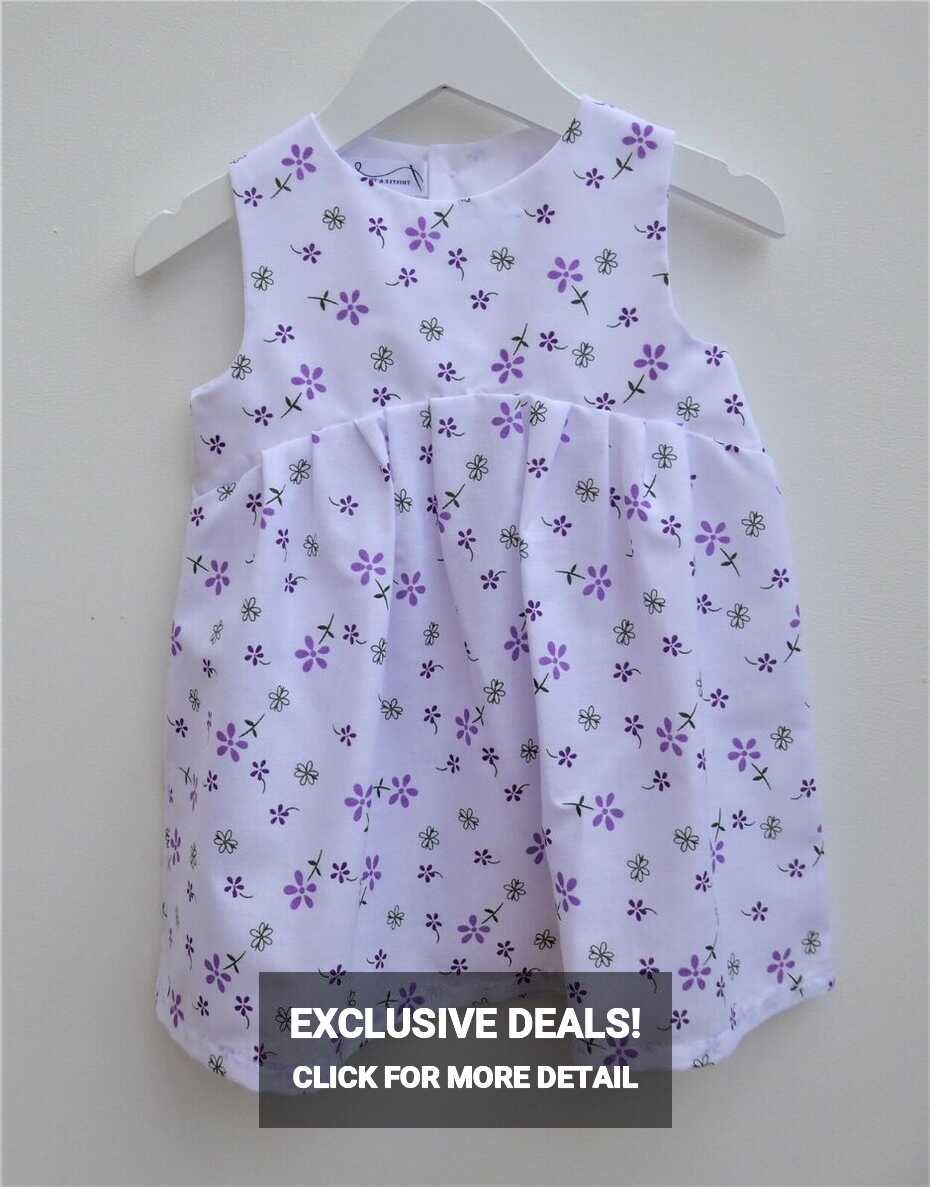 Baby Girl Handmade Sun Dress 12 Months white cotton summer quality ...