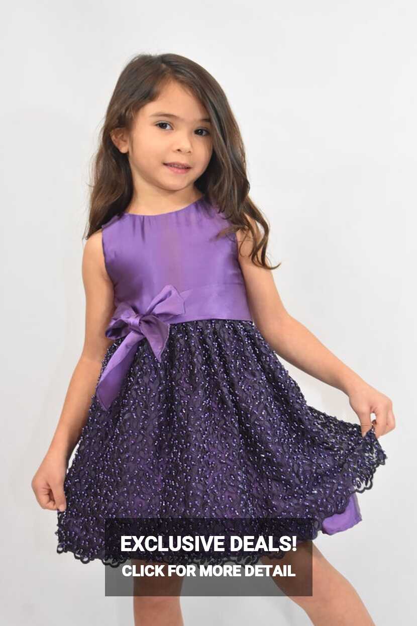 Baby Girl Purple Dress, Baby Girl Event Dress, Special Occasion ...