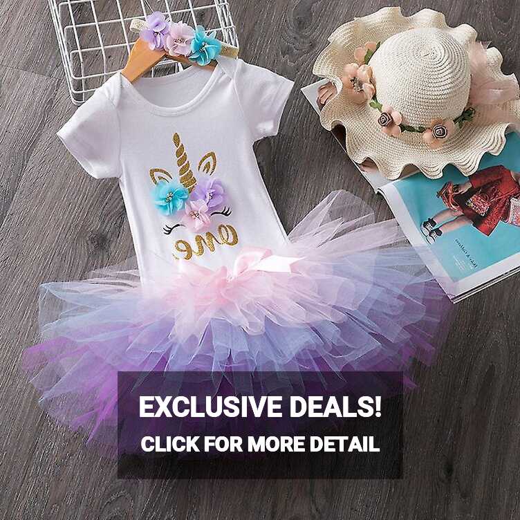 Baby Girl Summer Clothes 1st Unicorn Birthday Dress Brand Design ...