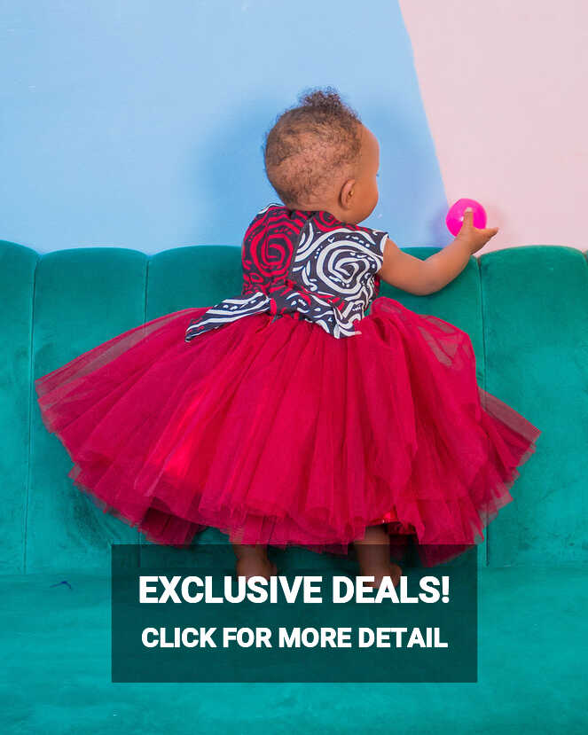 Baby Girls&#39; Elegant Tulle Ankara Lace Princess Dress