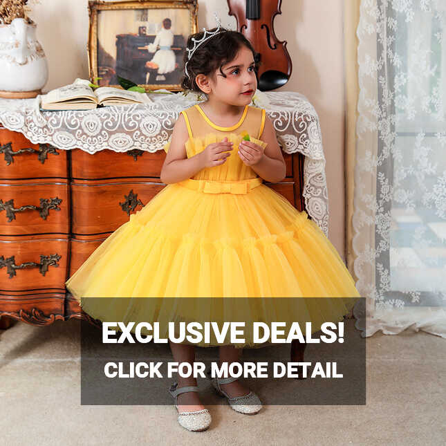 Baby Girls Birthday Party Princess Tulle Dress Toddler Wedding ...