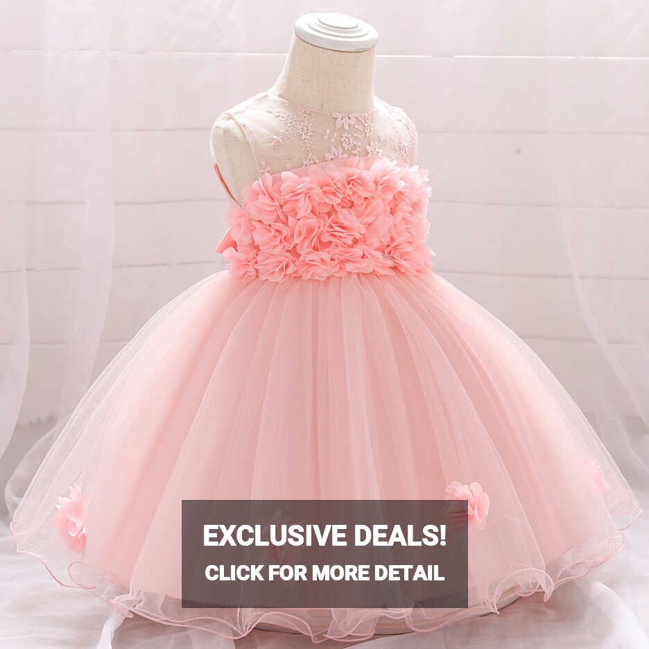 Baby Girls Dress 1 Year Birthday Princess Christening Gown ...