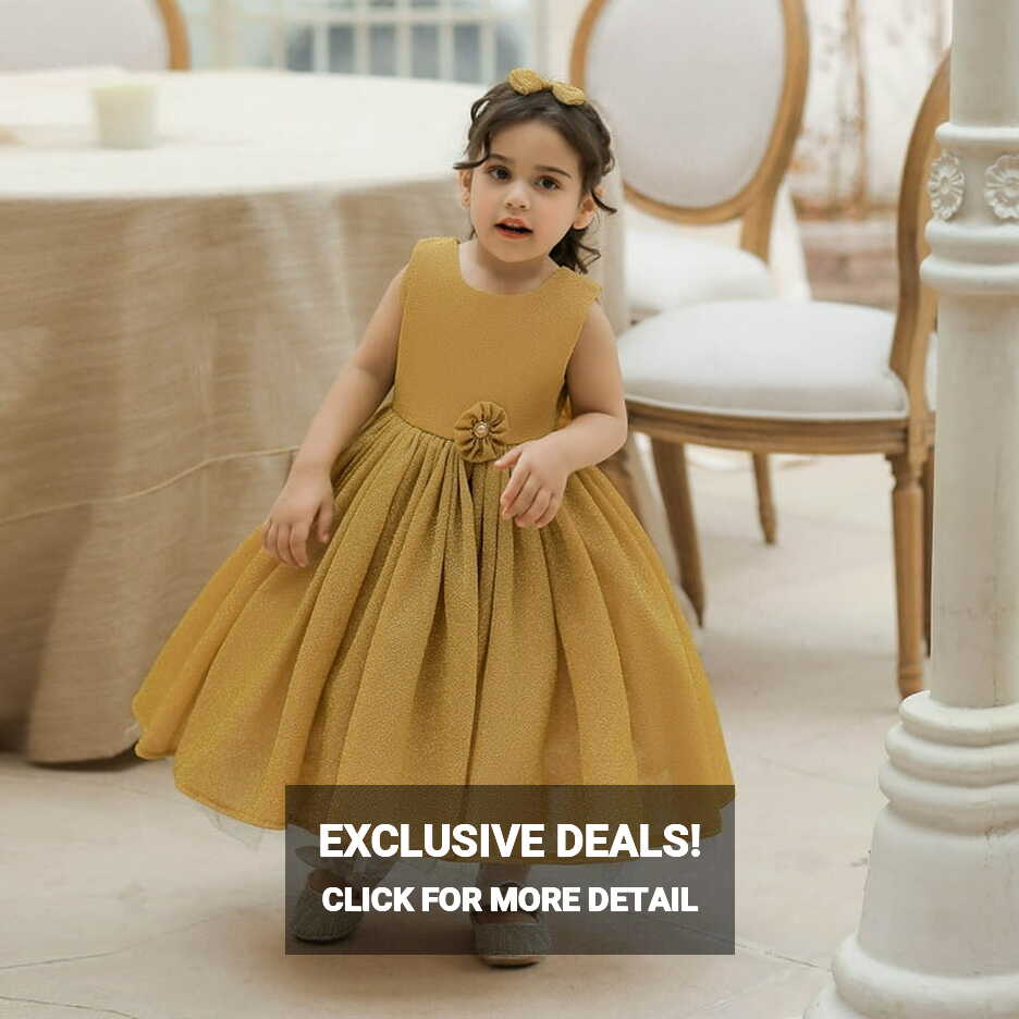 Baby Girls Dress Formal Bowknot Tutu Backless Puffy Tulle Gowns ...