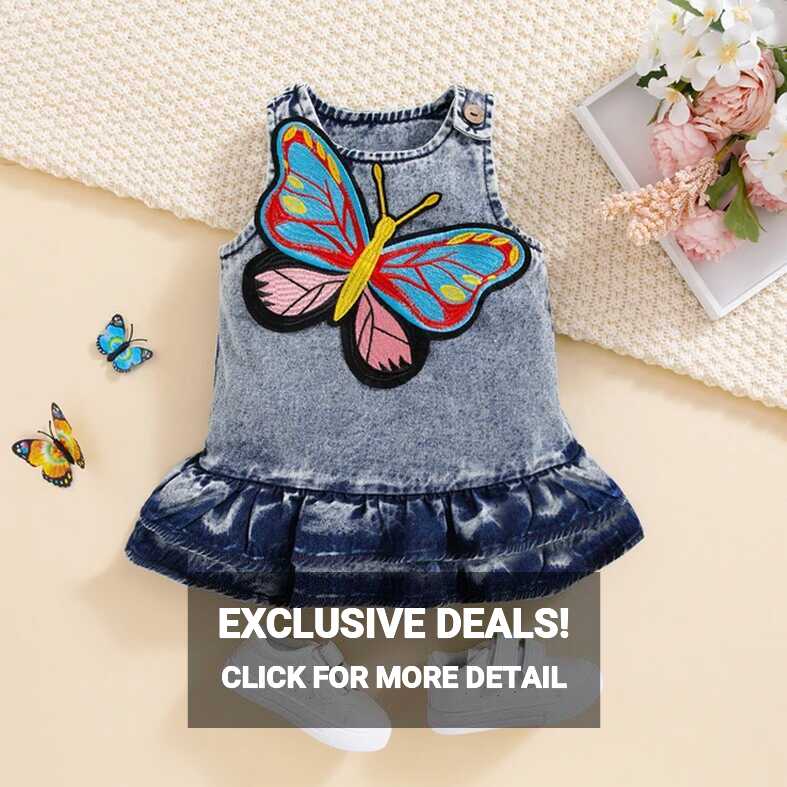 Baby Girls Dresses Summer 2023 Toddler Fashion Denim Dress ...