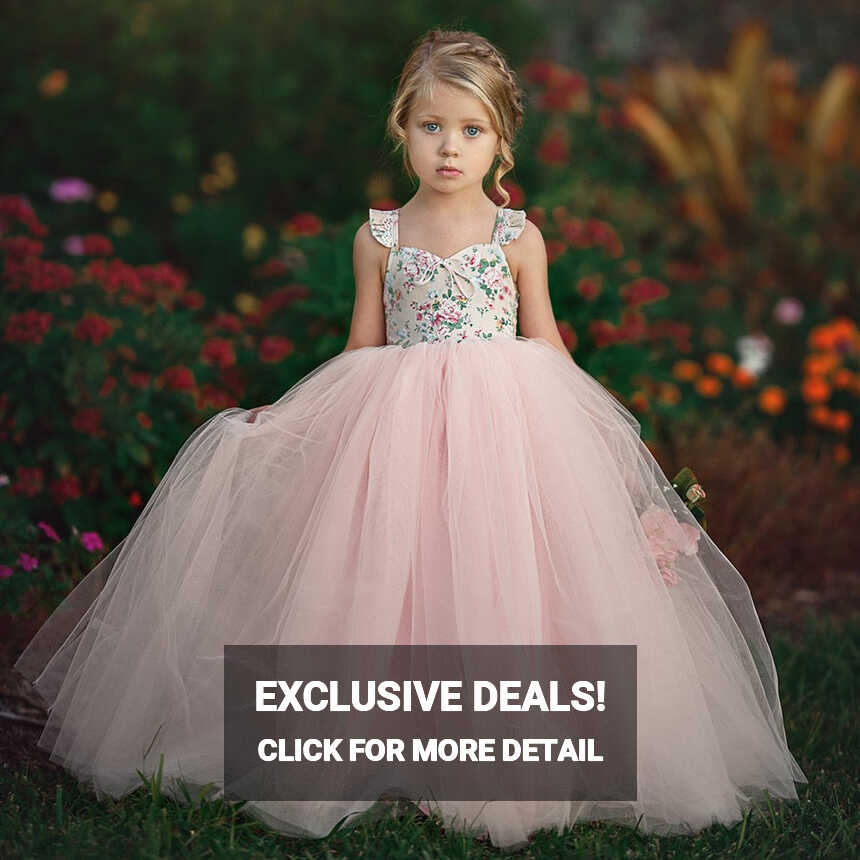 Baby Kids Girls Princess Dress Pageant Wedding Birthday Party Lace ...