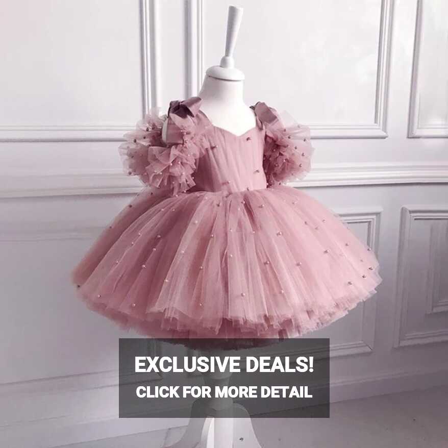 Baby girl dress 1st birthday party Baby girl outfit pearl princess ...