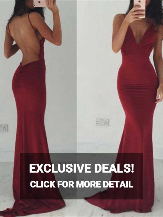 Backless Prom Dress | Red Prom Dress | Tight Prom Dress | Bodycon ...