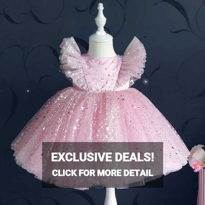 Baju Baby Girl Dress Girl Ball Gown Tutu Princess Dress Sequin Bow ...