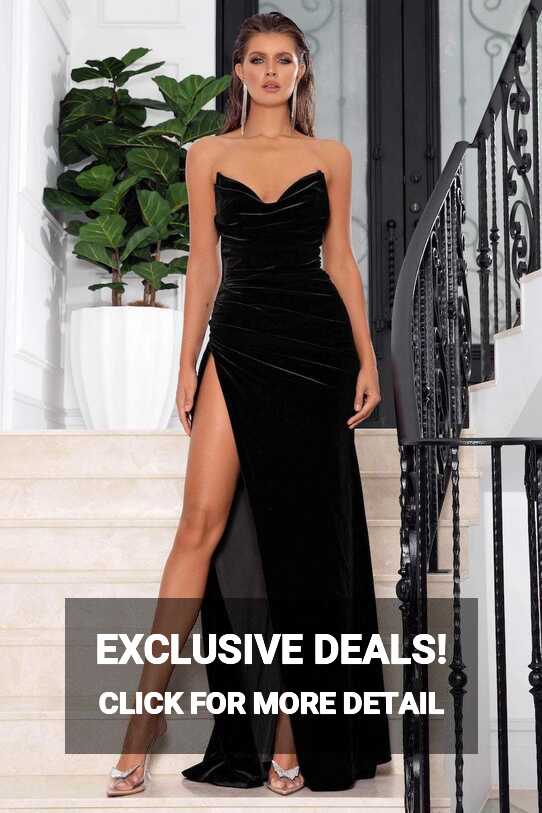 Ball Black Evening Dress | Evening Dresses – D&amp;D Clothing