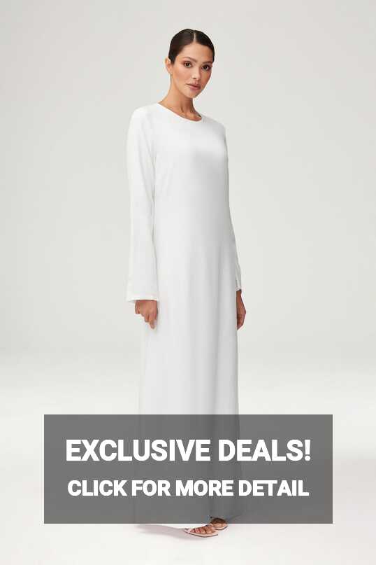 Basic Long Sleeve Maxi Dress - White