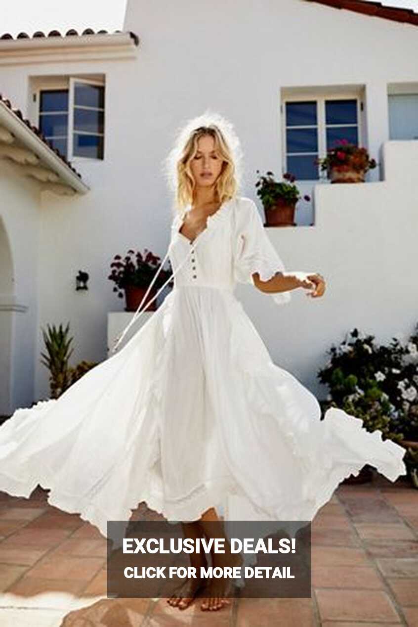 Beach Bliss Maxi Dress | White women dresses, White boho dress ...