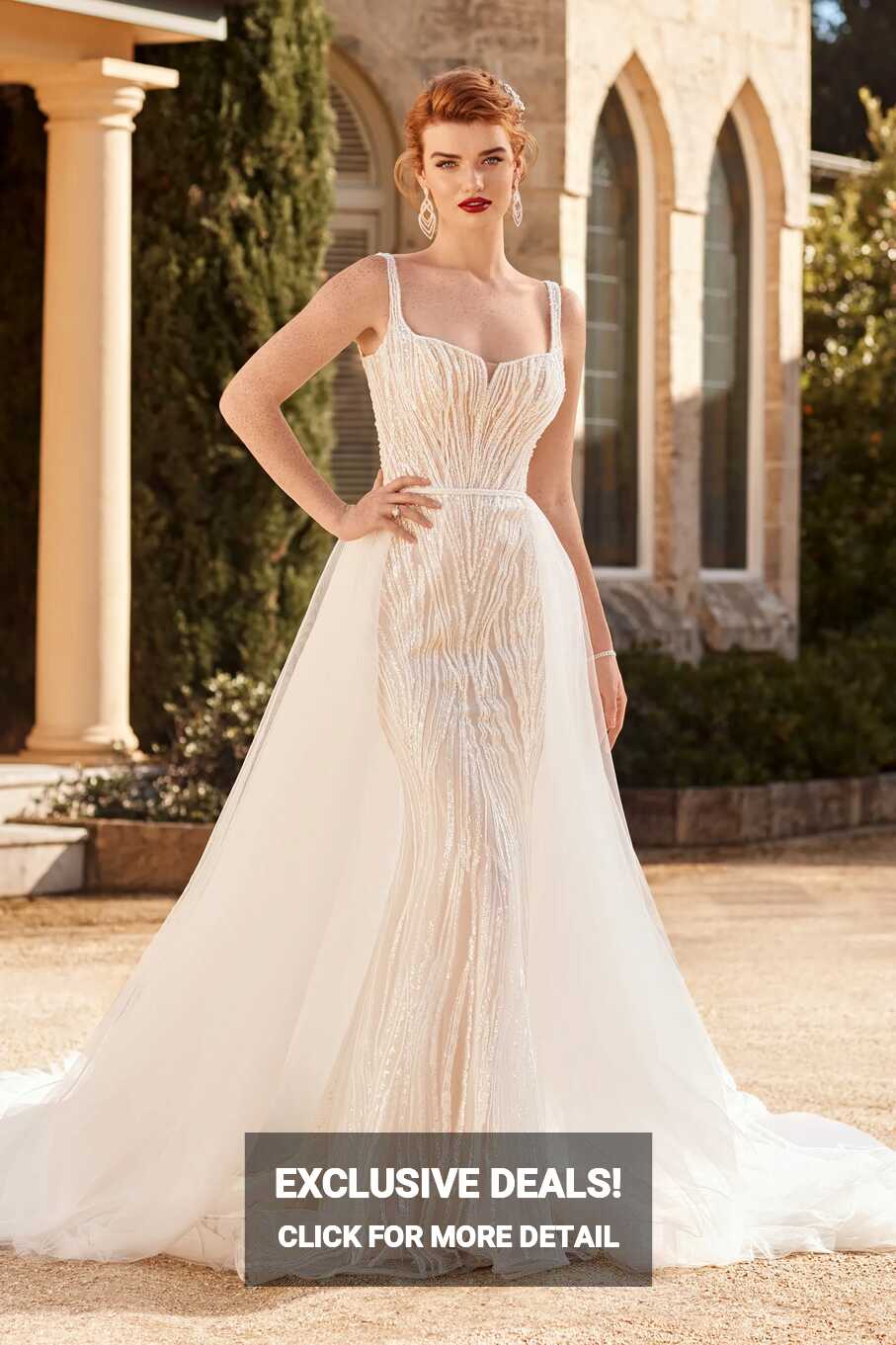 Beaded Bridal Gown with Detachable Train | Sophia Tolli