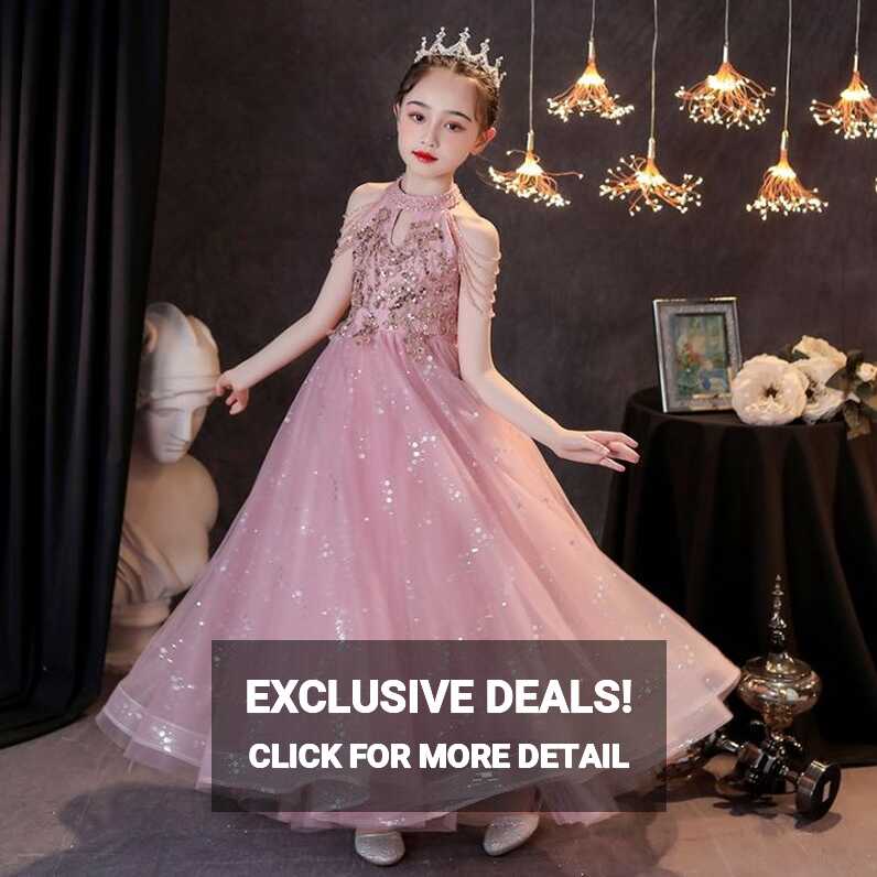 Beaded Kids Dresses For Party Wedding Dress Sequins embroidery ...