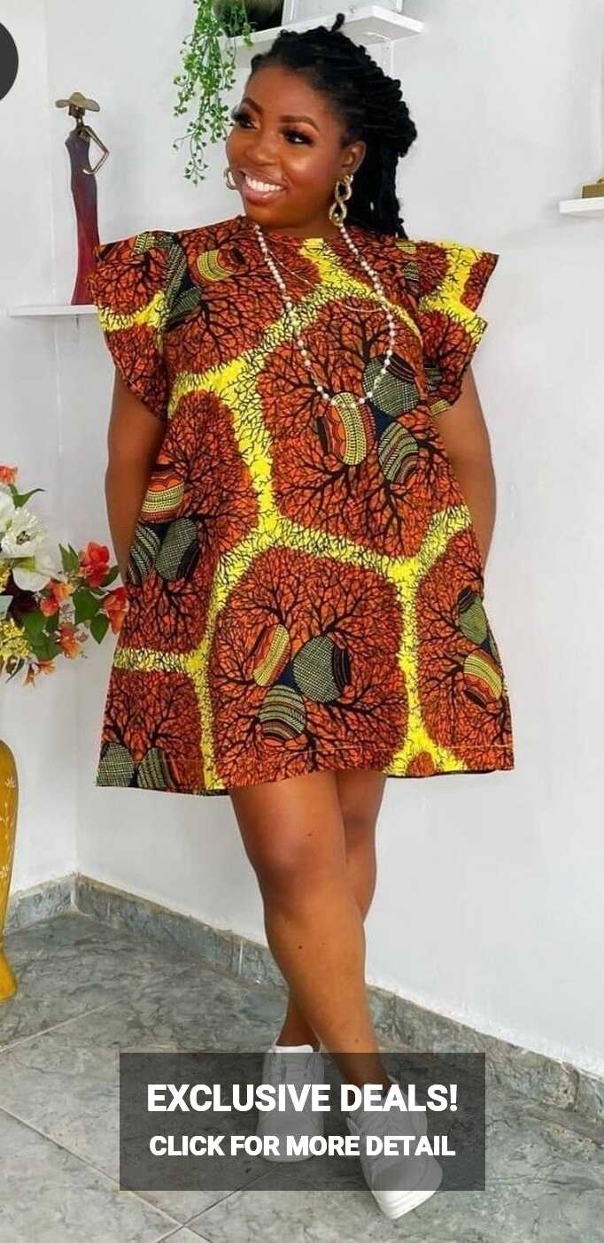 Beautiful Ankara short gown style