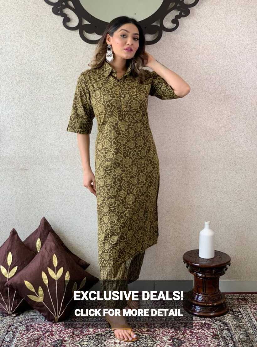 Beautiful Green Afghani Casual Wear Kurti | Latest Kurti Designs