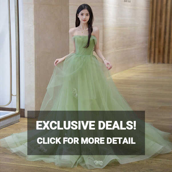 Beautiful Light Green Princess Tulle Long Evening Formal Dress ...