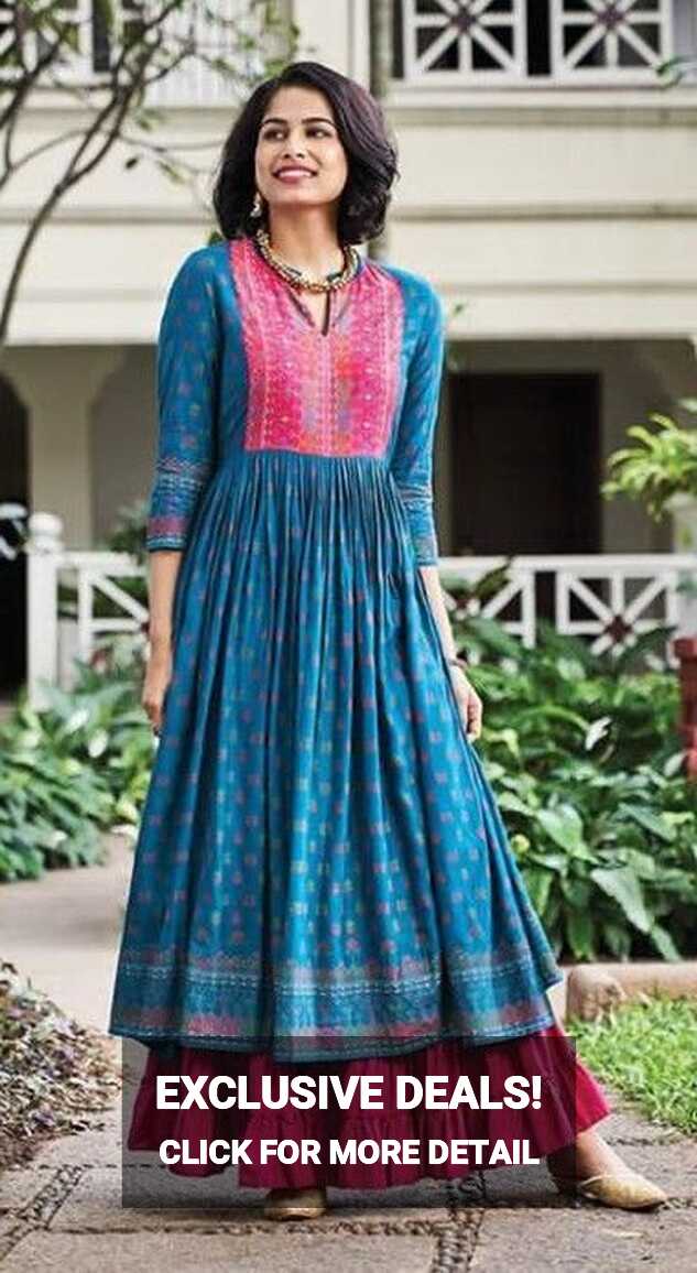 Beautiful Long Dress/Kurti set. | Indian dresses, Indian designer ...