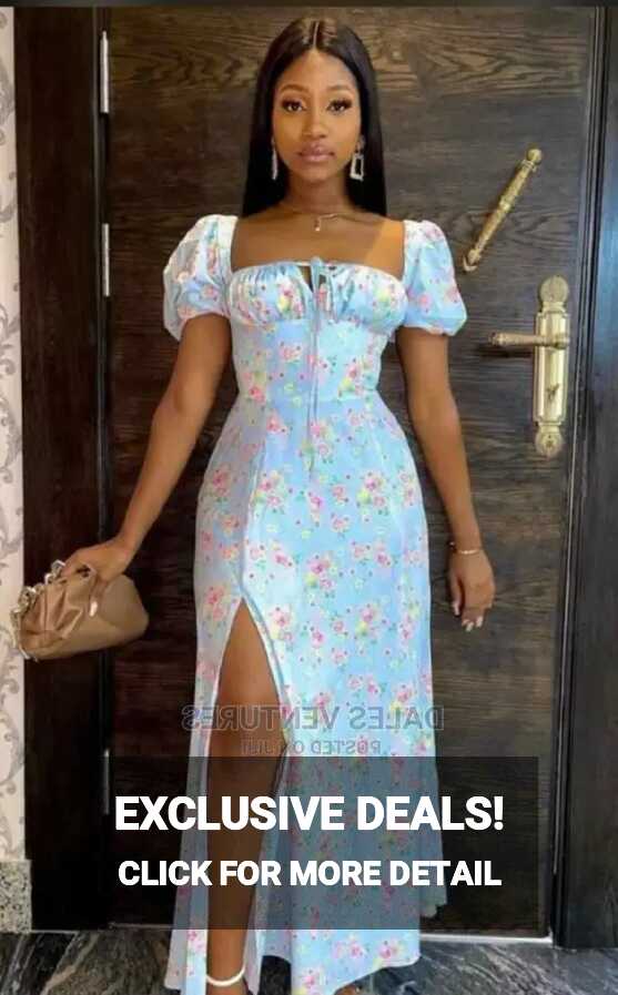 Beautiful Sexy Side Slit Long Casual Dresses for Ladies in Lekki ...