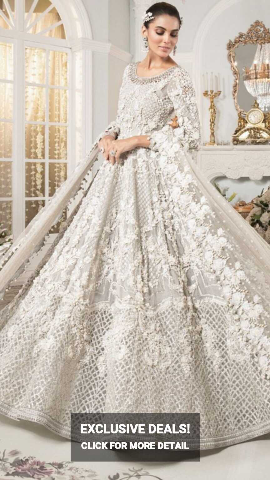 Beautiful off white wedding dress | Nikkah/Engagement dress design