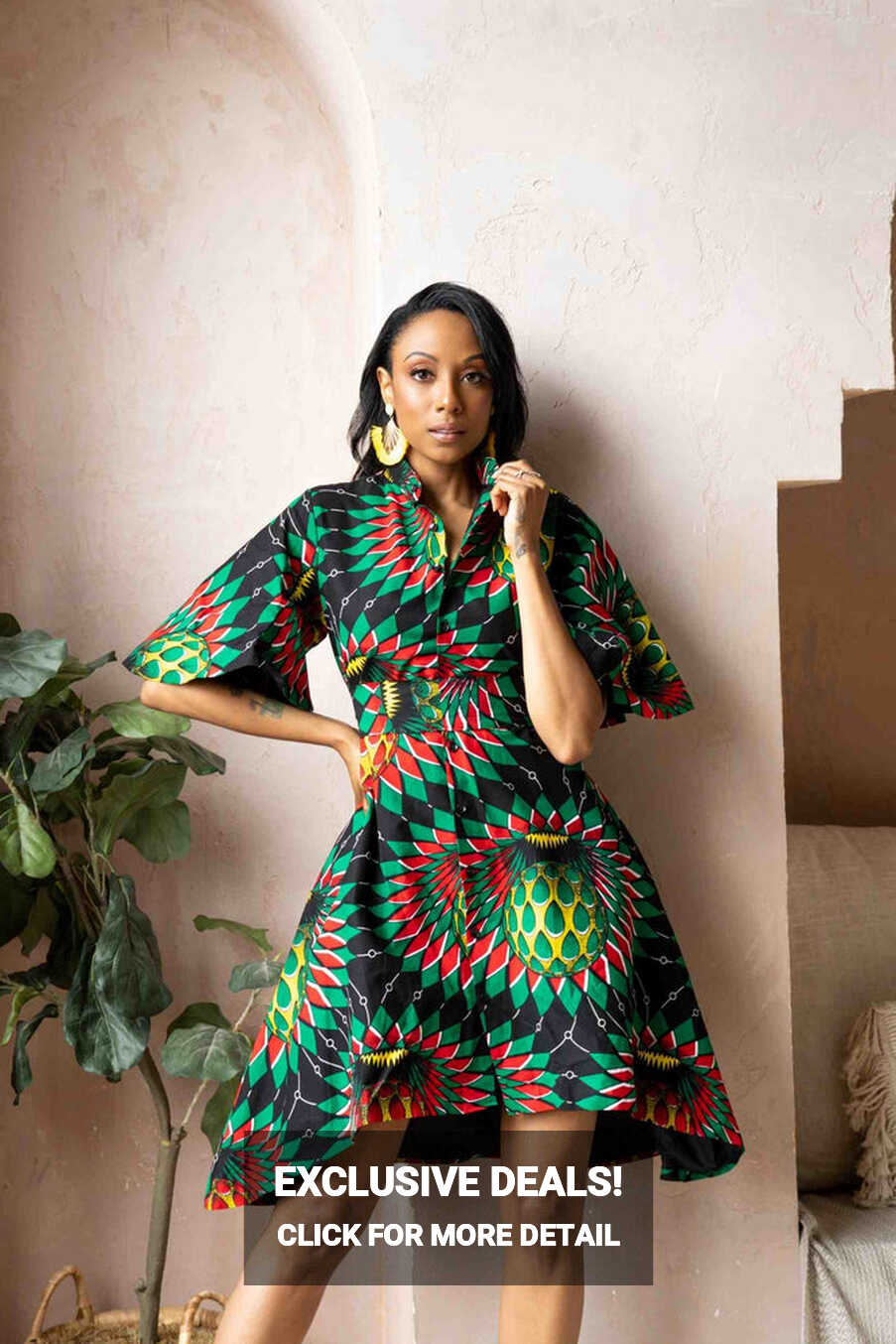 Bella African Print Women Dress | KEJEO DESIGNS