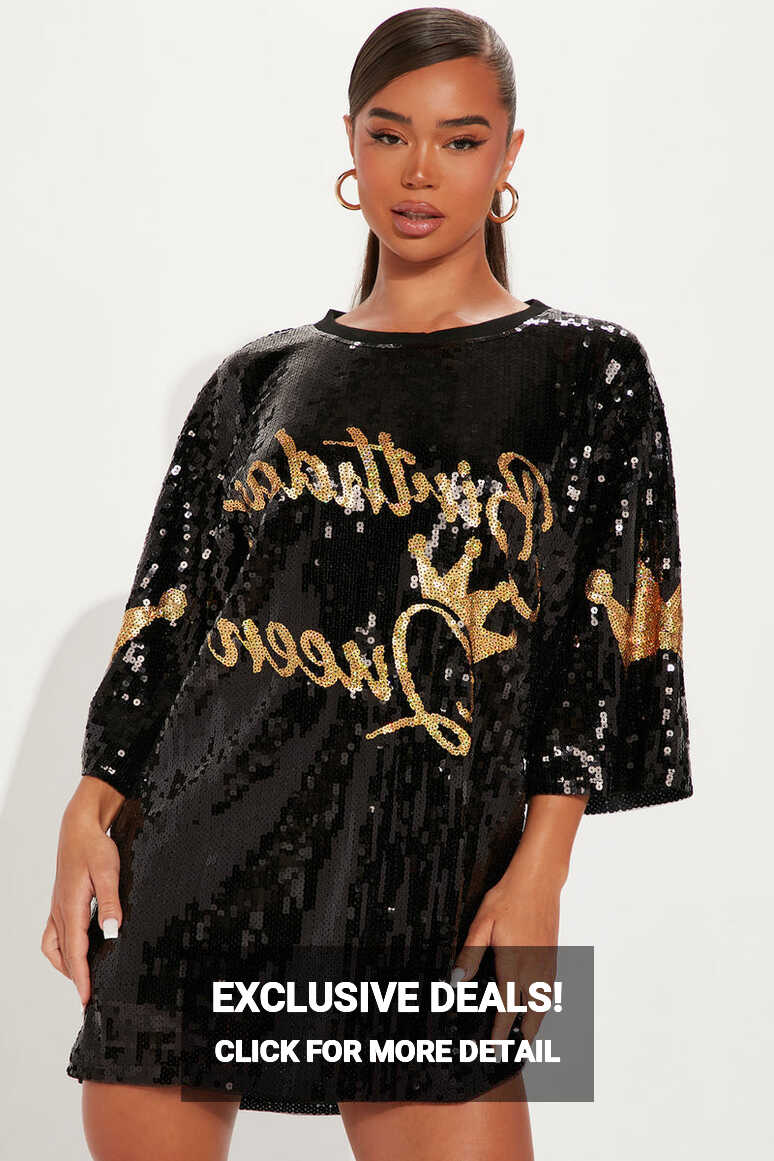 Birthday Queen Sequin Tunic - Black | Fashion Nova, Dresses ...