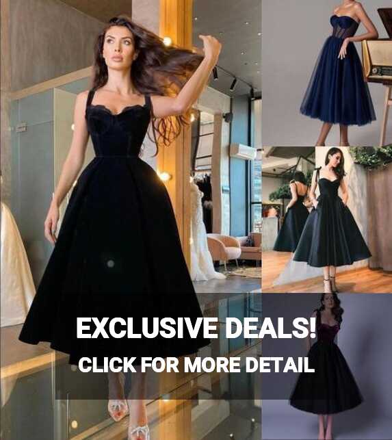 Black A-Line Party Prom Gowns Sleeveless Ankle Evening Dress E2317 ...