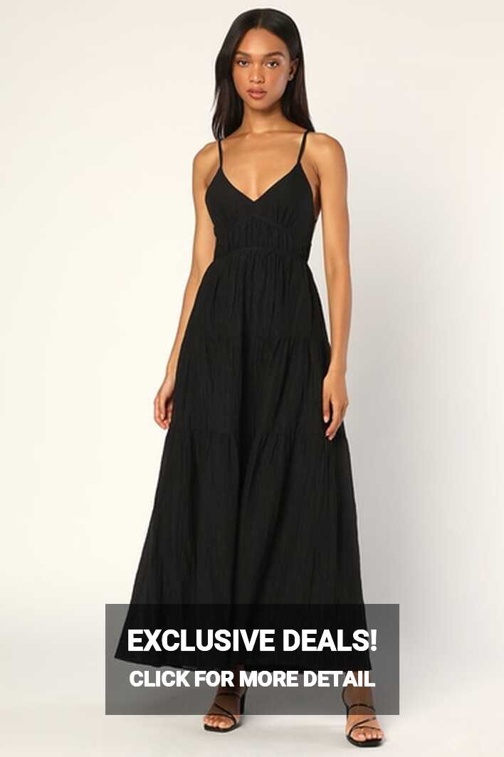 Black Backless Dress - Tiered Maxi Dress - Backless Maxi Dress - Lulus