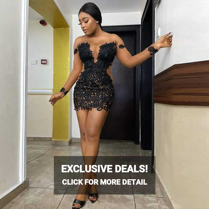 Black Cocktail Dresses V-neck Off-shoulder Mini Sexy Party Dress ...