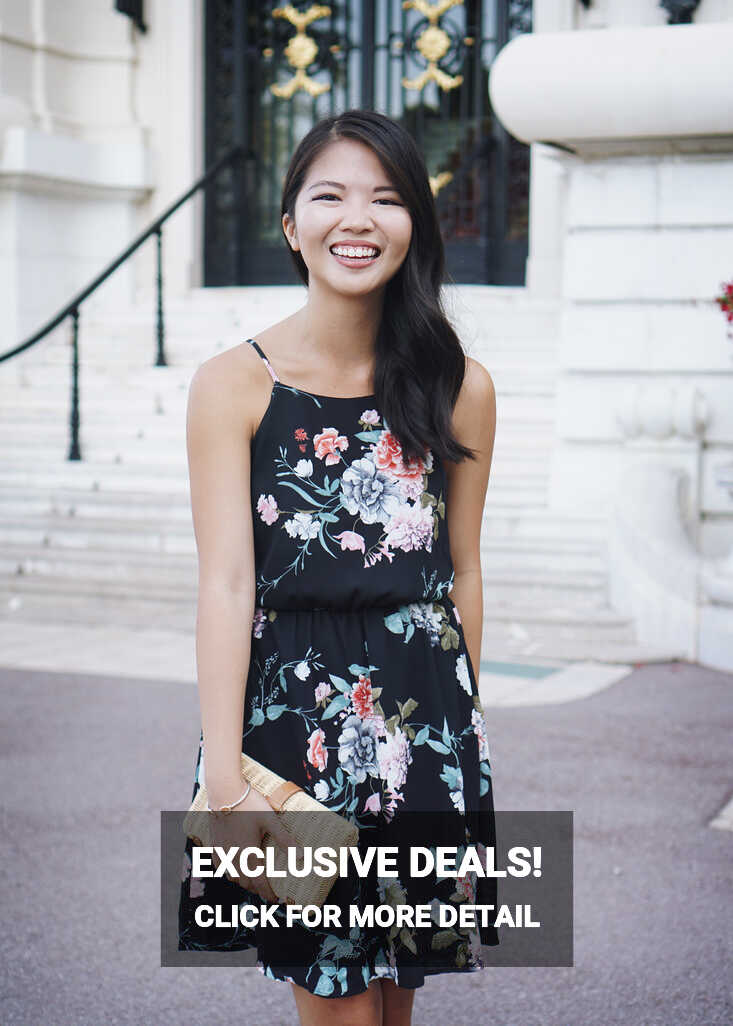 Black Floral Dress in Monte Carlo – Skirt The Rules | NYC Style ...