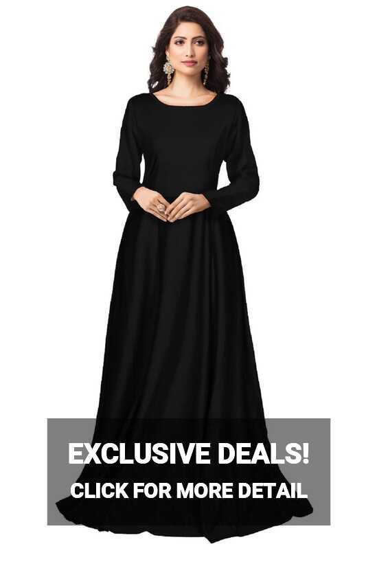 Black Full Sleeves Party Wear Gown, Size: M &amp; XL at Rs 549 in ...