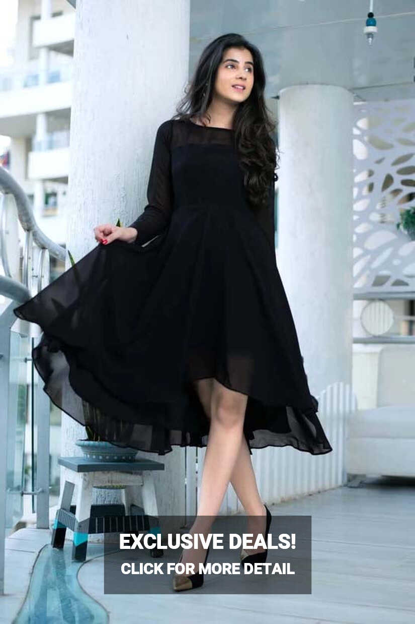 Black Georgette Dress – Label Shaurya Sanadhya