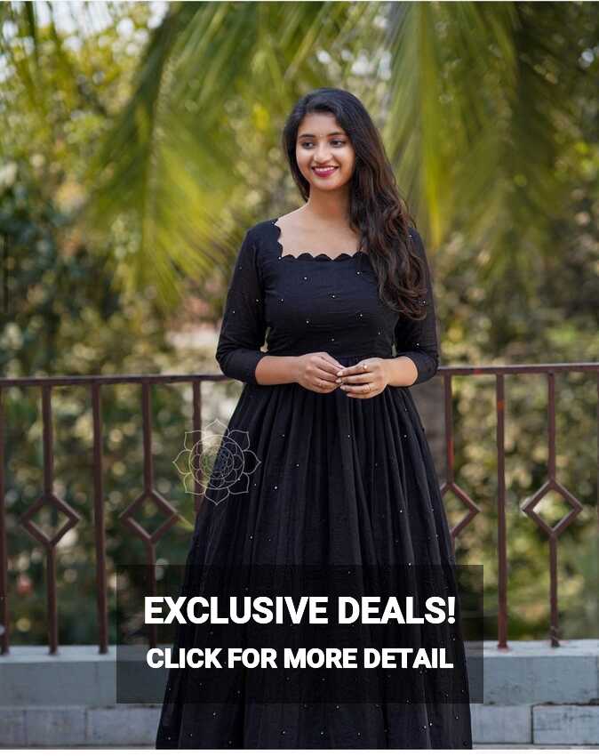 Black Gown With Dupatta For Women - Evilato Online Shopping