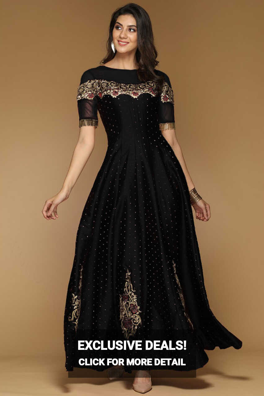 Black Gowns Online: Latest Designs of Black Gowns Shopping