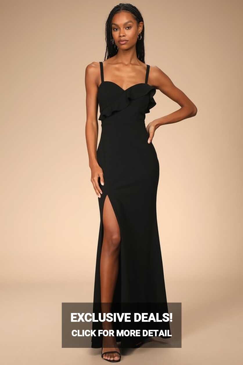 Black Maxi Dress - Mermaid Dress - Ruffled Dress - Maxi Dress - Lulus