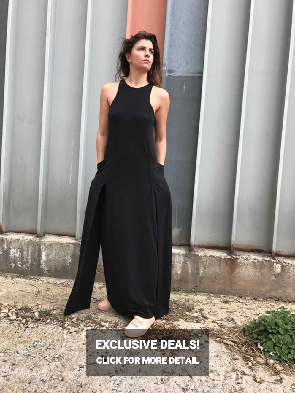 Black Maxi Dress, Black Abaya Dress, Casual Dress, Black ...