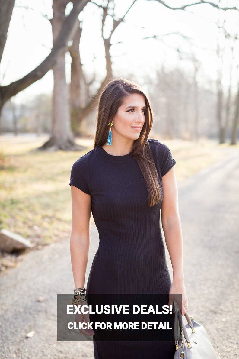 Black Midi Dress | A Southern Drawl