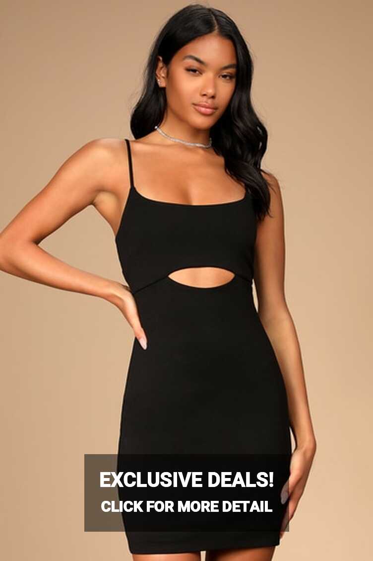 Black Mini Dress - Bodycon Mini Dress - Short Cutout Dress - Lulus