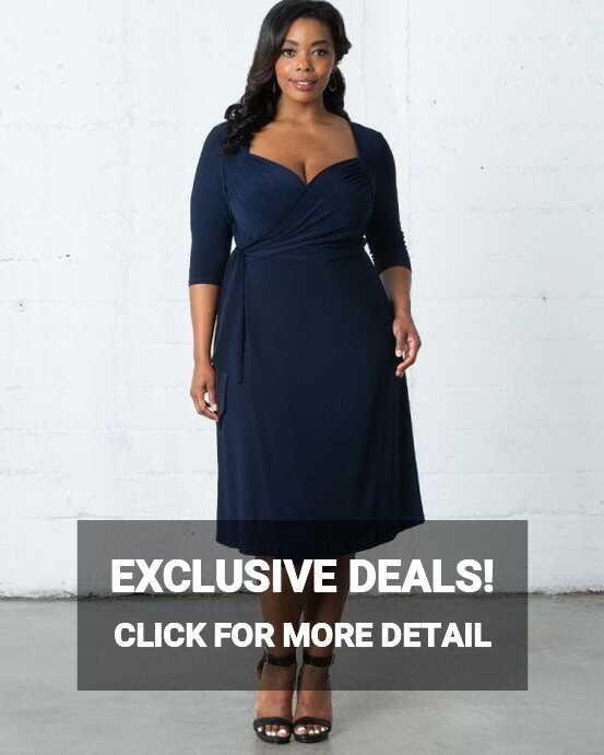 Black Noir Short Formal Wrap Dress for $98.0 – The Dress Outlet