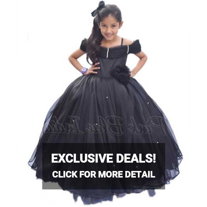 Black Off Shoulder Dress Online for Girls Birthday Party