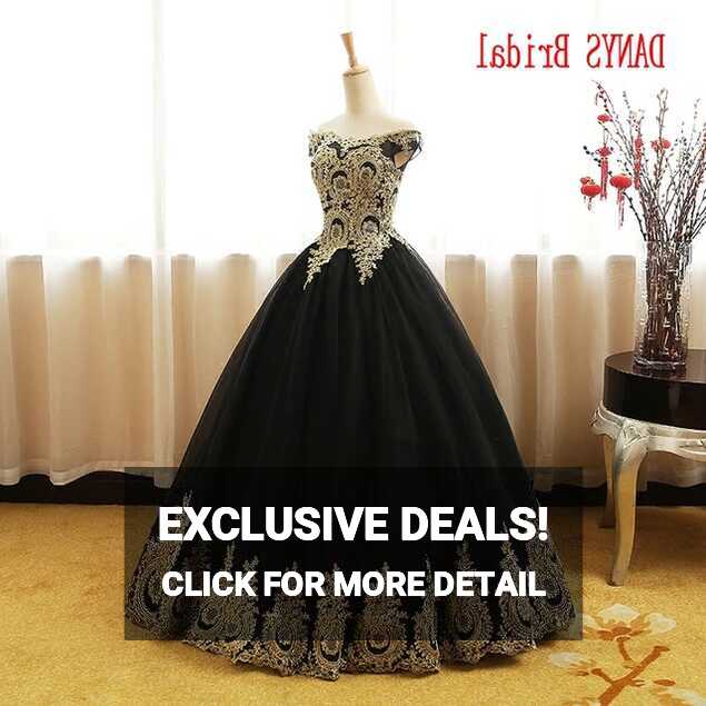 Black Puffy Quinceanera Dresses Girl Princess Ball Gown Plus Size ...