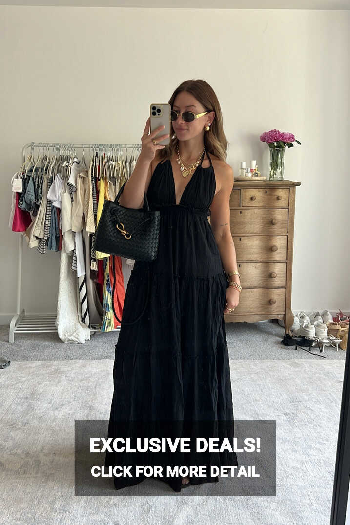 Black Tiered Halterneck Maxi Dress curated on LTK